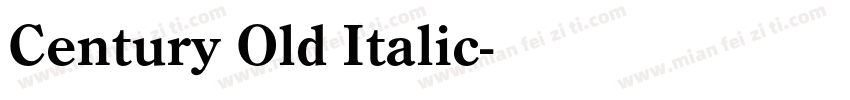 Century Old Italic字体转换